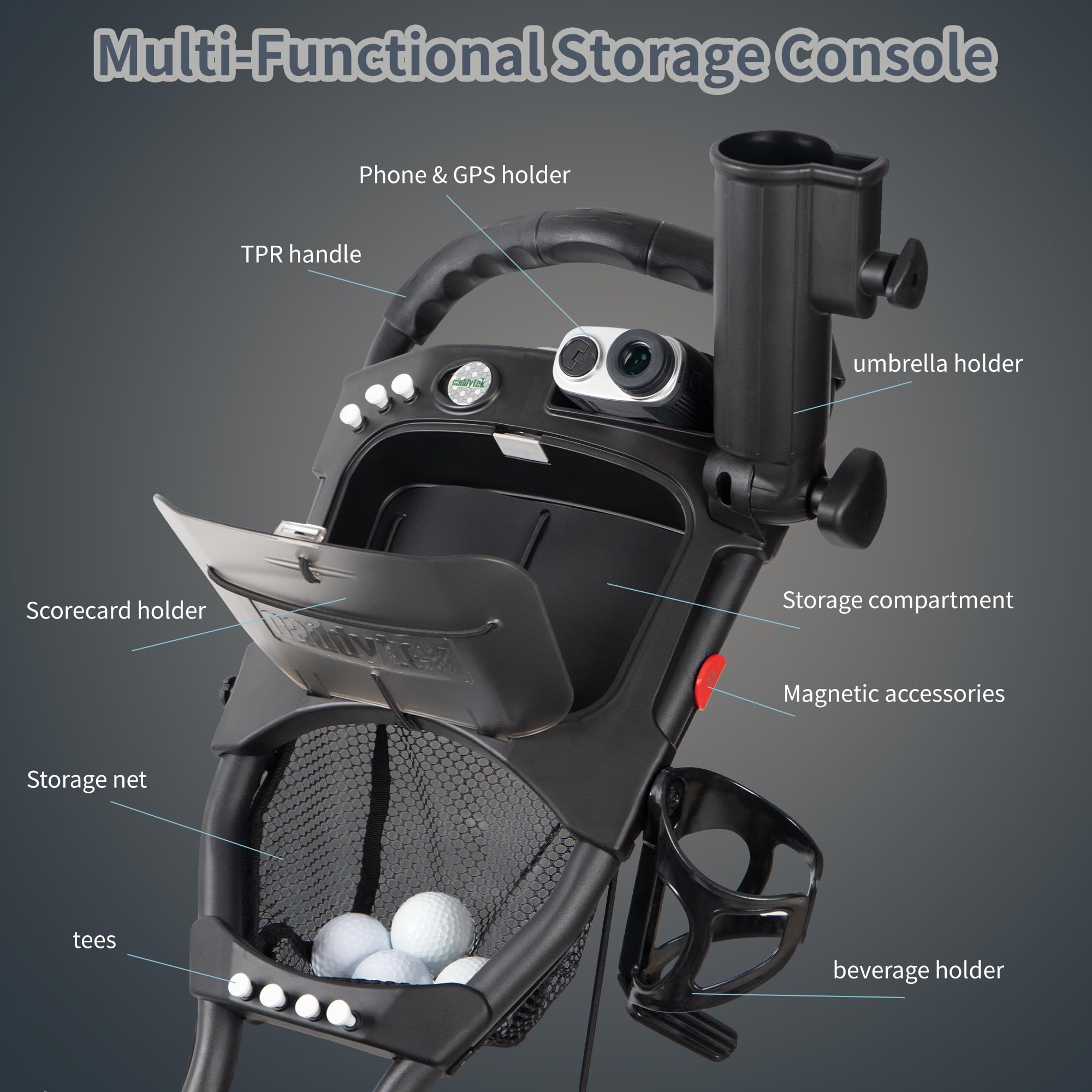 Amazon | Caddytek CaddyCruiser ONE V8 4輪ゴルフプッシュカート